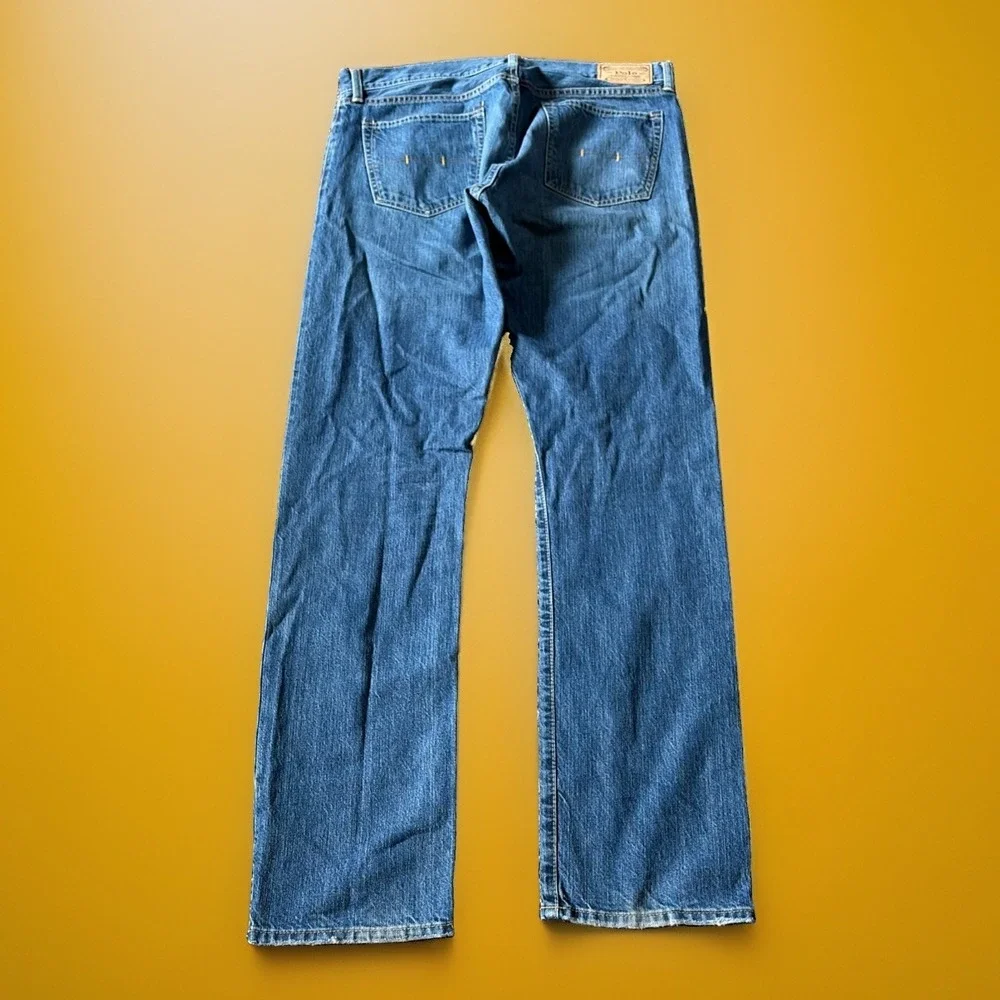Vintage Polo Ralph Lauren Hampton Straight Blue Jeans Men 36x34 (tagged 34x34)